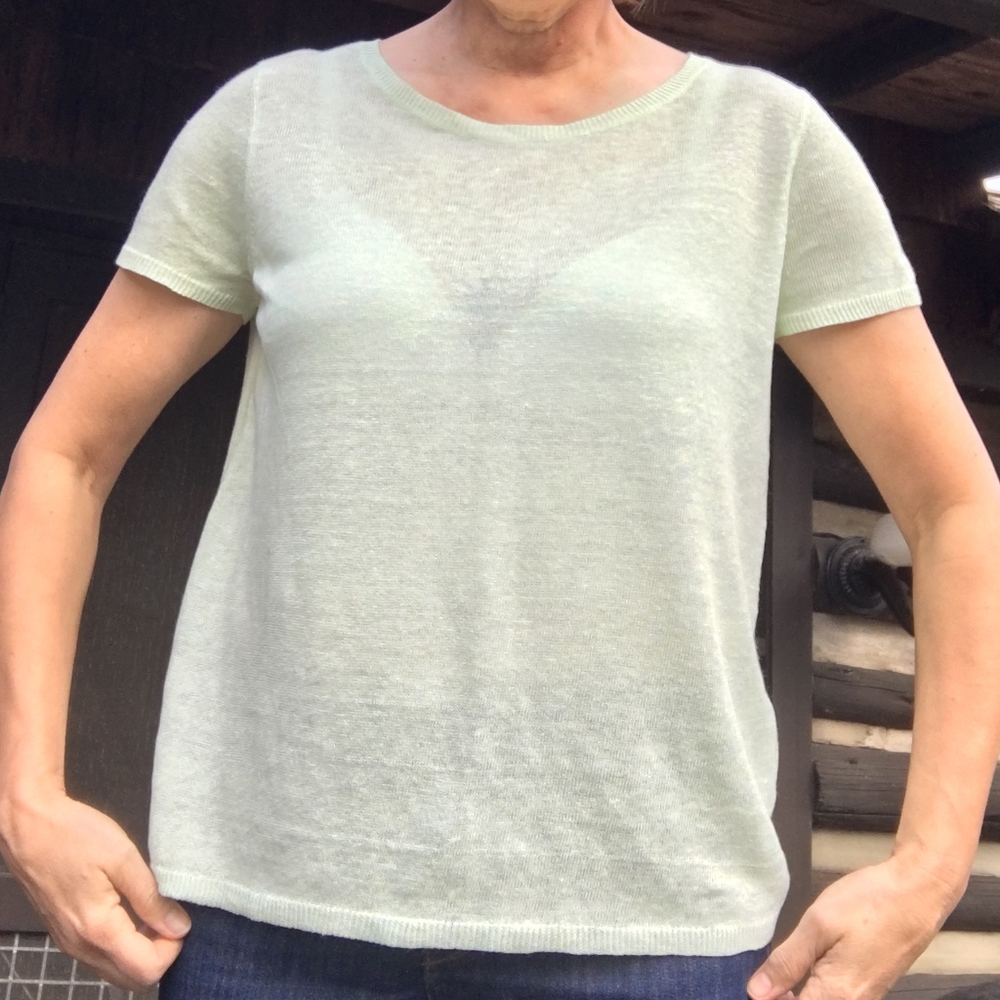 Eileen Fisher Linen T-Shirt, Light Green